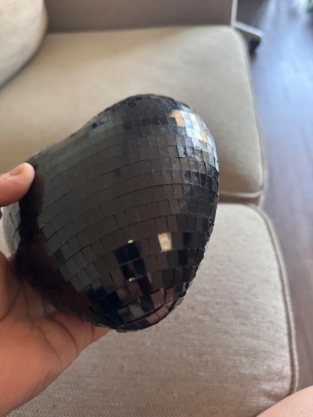 Two heart disco balls